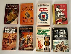 Vtg Pulp Paperback Lot of 8 Mid Century War Adventure Historical Drama 1950s-60s