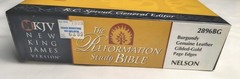 Reformation Study Bible NKJV 1995 Burgundy Genuine Leather Brand New In Box 2896