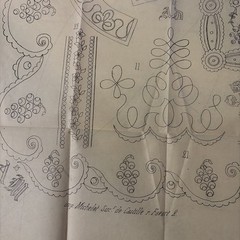 Rare Antique 1857 French Embroidery Pattern Cendrillon Journal Maison Sajou