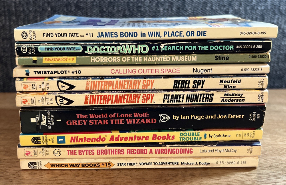 Lot of 10 Vintage CYOA Paperbacks: James Bond Find Your Fate, Twistaplot & More!