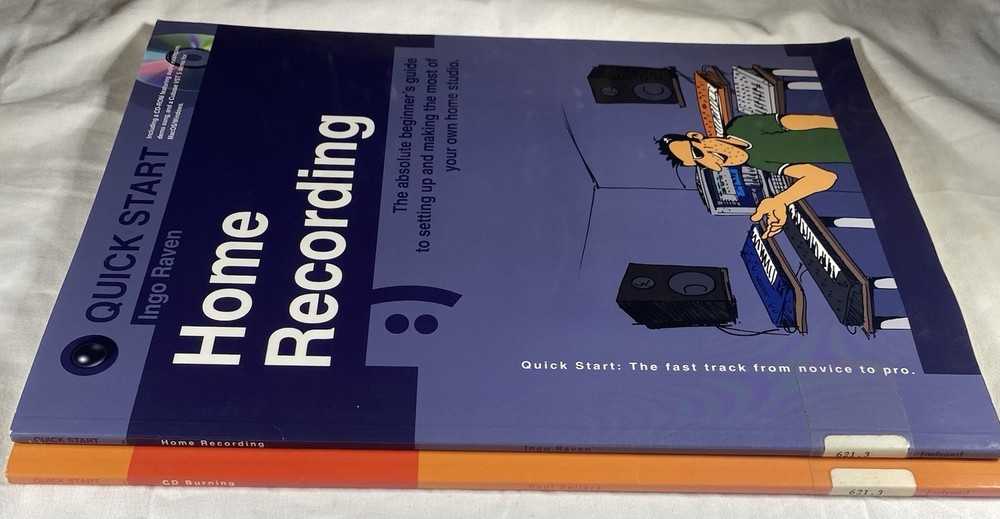CD Burning Home Recording Quick Start Paperback + CD ROM Ex Library Lot