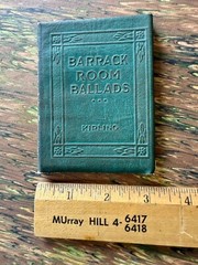 1921 Green Little Leather Small Book Barrack Room Ballads KIPLING Classic Lit