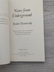 Notes from Underground; Fyodor Dostoevsky – PB/VG+