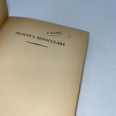 Proust’s Binoculars Roger Shattuck Cover Wear Written Notes Acceptable Paperback