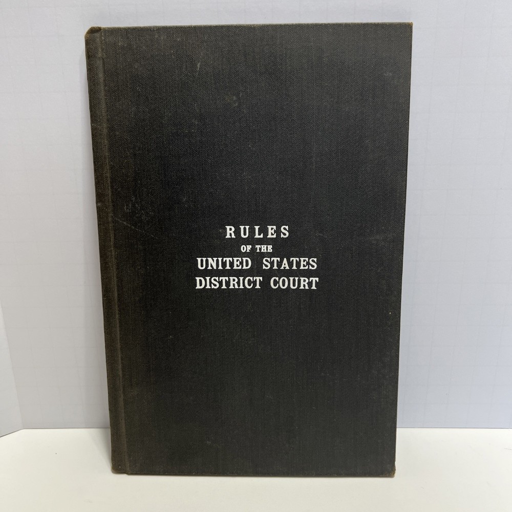Antique Law Book: Rules of the of the United States District of South Dakota1914
