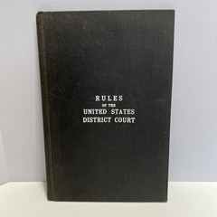 Antique Law Book: Rules of the of the United States District of South Dakota1914