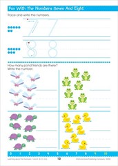 Math Readiness Workbook 64 Pages, Kindergarten, 1st Grade, Telling Time, Coun…