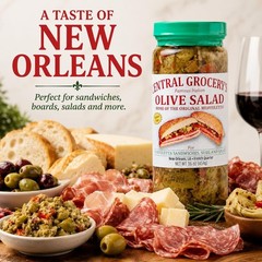 Authentic New Orleans Olive Salad 16 oz – Italian Muffuletta Spread, Relish for