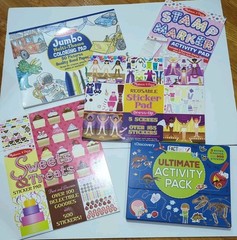 Lot Of 5 – Various Themed Children’s Coloring Book, Sticker Book, Activity Books