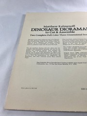 Dinosaur Dioramas to Cut and Assemble by Matthew Kalmenoff (1983, Paperback)