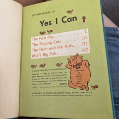 Yes I Can 1A Children’s book vintage 1966 The Fast Pig Singing Cats Ham & Ants M