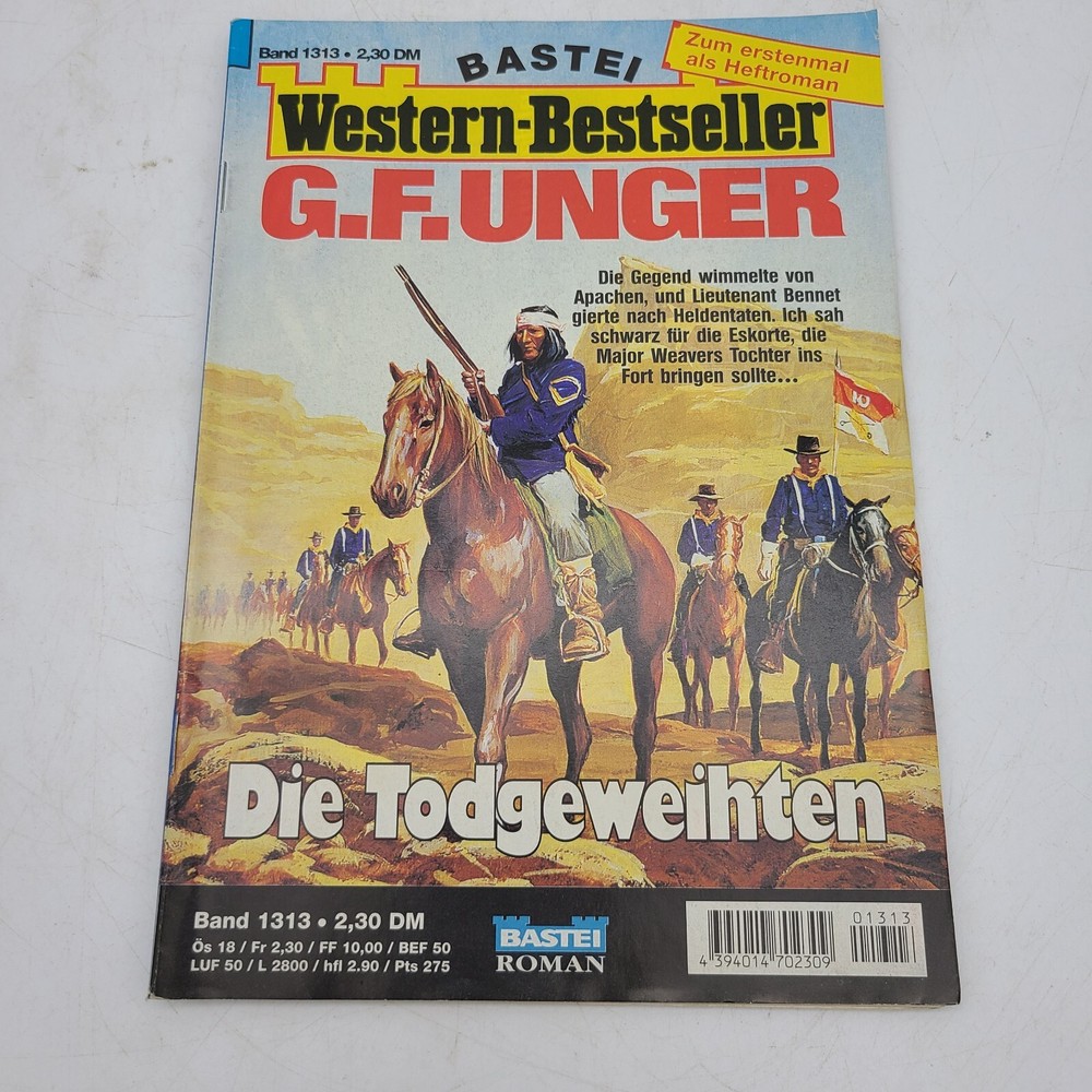Die Todgeweihten BASTEI G.F Unger Pulp Fiction German Booklet Apache Indian