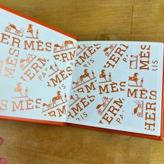 Hermes Book Carre Scarf Guide Orange Illustrated 1998 1st Edition Mini Hardcover