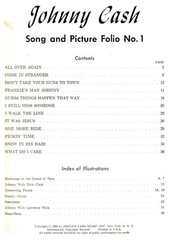 Johnny Cash Song & Picture Folio No.1 – 1959 39 pages Sheet Music Songbook 208a