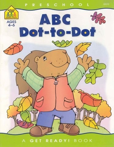 School Zone – ABC Dot-to-Dots Workbook – 32 Pages, Ages 3 to 5, Preschool, Kinde