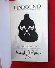 SIGNED Michael R. Miller Songs Of Chaos Trilogy HC Book Set Ascendant Unbound