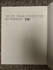 The JPS Torah Commentary Deuteronomy By Jeffrey H. Tigay Hardcover Edition