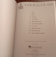 Van Halen 1984 tab book rhythm and lead guitar lyrics