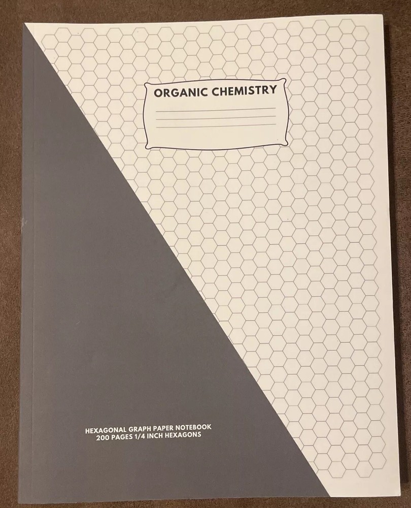 Organic Chemistry : Hexagonal Graph Paper Notebook: 200 Pages, 1/4 Inch…