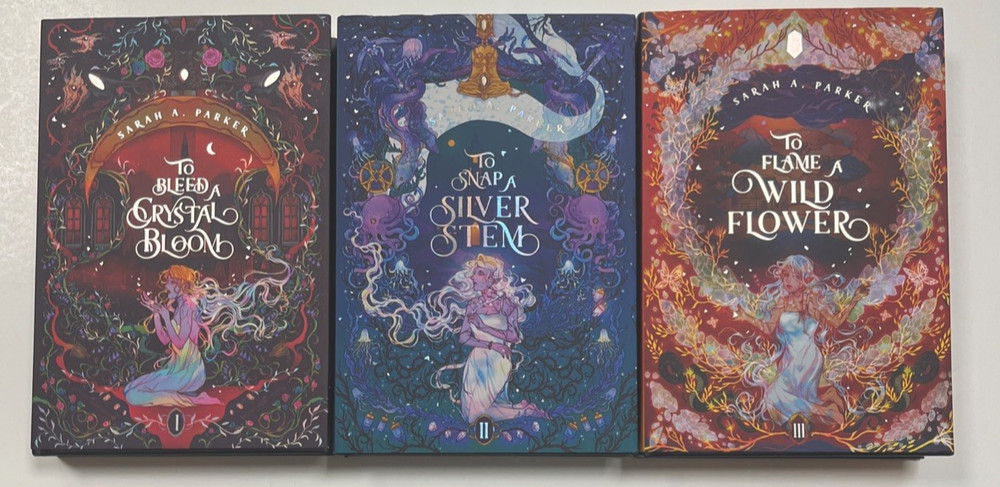 Midnight Whispers Crystal Bloom Trilogy Sarah A. Parker Signed Sprayed Edges NF