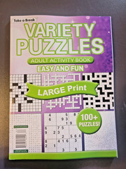 Variety Puzzles by Take-A-Break – Adult Activity Book – 100+ Large Print Puzzles