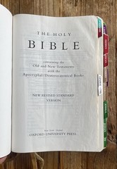 Out of Print – 9814A – Burgundy Oxford NRSV with Apocrypha, Genuine Leather