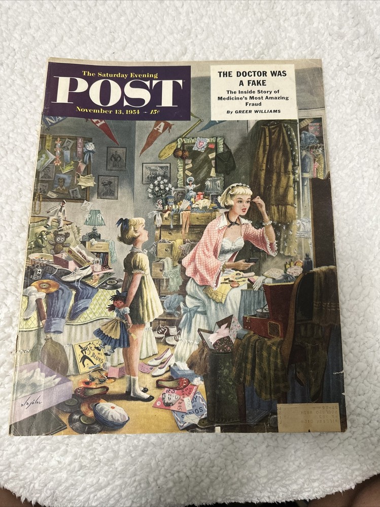 The Saturday Evening Post Magazine, 1954 Sister Make-Up Vintage DECO Collection