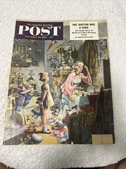 The Saturday Evening Post Magazine, 1954 Sister Make-Up Vintage DECO Collection