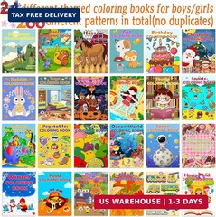 24Pack Coloring Books for Kids Ages 4-8 8-12, Small Bulk Coloring Books for Kids