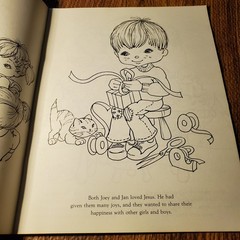 Joey and Jan Share Jesus’ Birthday Luv Ums 1980 Warner Press Storybook