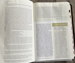 Biblia tematica RVR 1960 de Estudio, Marrón OscuroPiel Fabricada indice