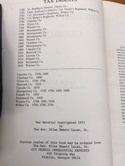 Early Tax Records of Georgia 1926 174 Pages Hard Back Book