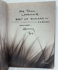Humans by Henry Horenstein 2004 HB/DJ *Signed First Edition by Henry*