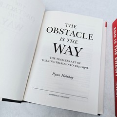Lot of 2 Ryan Holiday Obstacle Is the Way Ego Is the Enemy Hardcover Like NEW