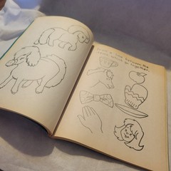 vintage coloring book unused Jumbo Activity Landoll’s over 200 pages!
