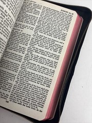 Bible KJV Zip Leather Original Tongues Antique VTG American Society