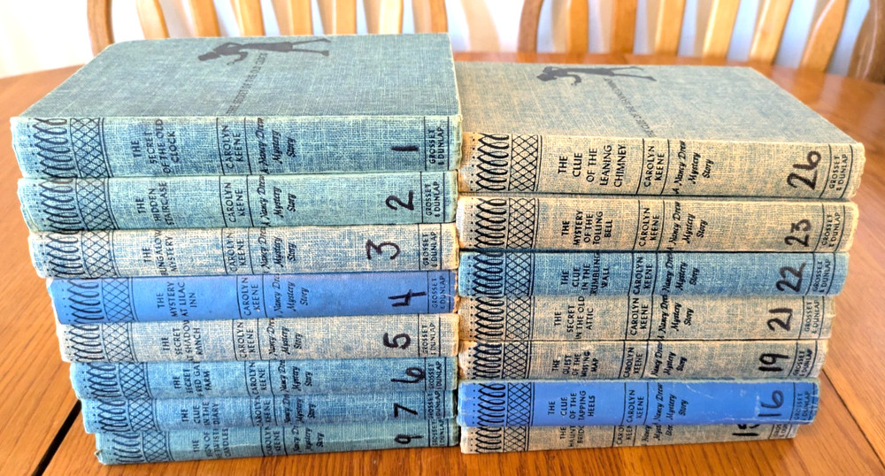 Lot of 19 Vintage Nancy Drew by Carolyn Keene Books 1930s-1960’s