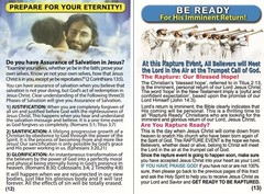 Get Ready For The RAPTURE! Pack of 32 units in 2 Covers, 16 Pages Each, POWERFUL