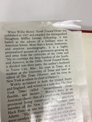 Willie Morris NORTH TOWARD HOME Signed Yoknapatawpha Press Square Books. Beauty!