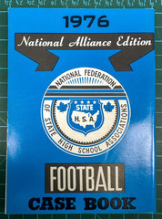 Vintage 1976 Football Case Book Rules National Alliance NFHS Blue Softcover