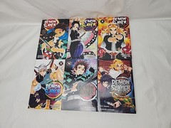 Demon Slayer Kimetsu No Yaiba Lot 6 Vol 1, 6, 8, 9, 10 & Water & Flame Eng Manga