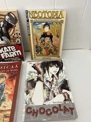 MANGA Lot of 6 Comics YA Books Graphic Novels Chocolat, Neotopia, Skate Farm
