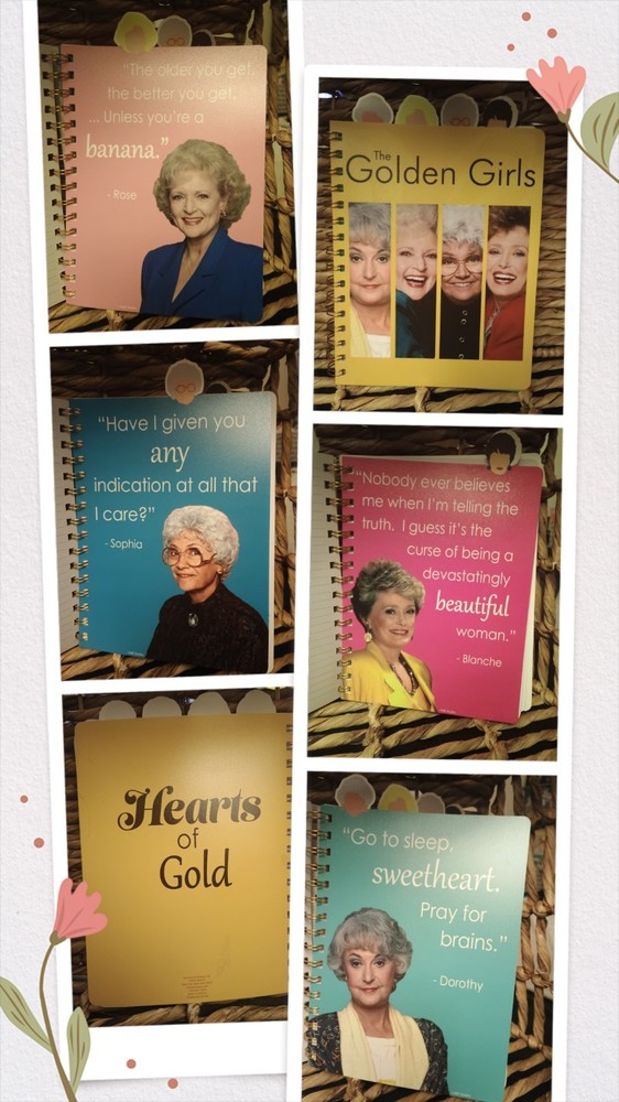 NEW – Golden Girls Spiral Spiral Notebook with Bookmarks – 96 Pages