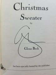 Glenn Beck – THE CHRISTMAS SWEATER – Boxed Hardcover w/DJ – SIGNED by Beck w/COA