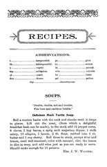1907 The Baptist Cook Book 168 Pages