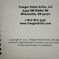 2011 Traeger’s Everyday Cookbook-Wood Pellet Grill-101 pages-Spiral Bound