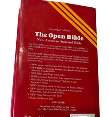 Bible NASB Open Bible 1985 Expanded Edition Red Letter Burgundy Hardcover