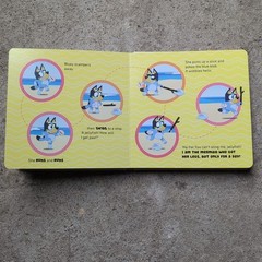 4 x BLUEY BOARD PICTURE BOOKS THE BEACH THE POOL CHARADES BOB BILBY