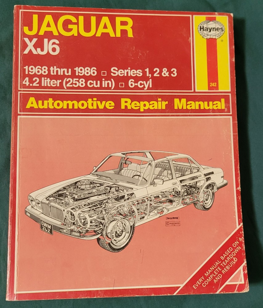 Jaguar XJ6 1968 Thru 1986 : Series 1, 2 & 3 4.2 Liter 6-cyl by John Haynes 1987