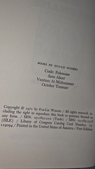 Code : Polonaise Hardcover Eva-Lis Wuorio 1st Edition 1971